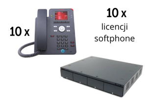 PAKIET II: Avaya IP Office 500 dla 20 osób (telefony biurkowe + telefony typu softphone)
