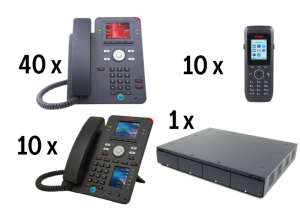 PAKIET III: Avaya IP Office 500 dla 60 osób (telefony biurkowe + magazynowe)